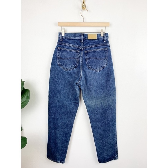 VTG 90s Lee High Waisted Denim Mom Jeans Sz 8 - Picture 1 of 11